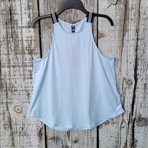 🎈Sale🎈Adidas Exercise Womens Blue Climalite Racerback Performance Tank Top